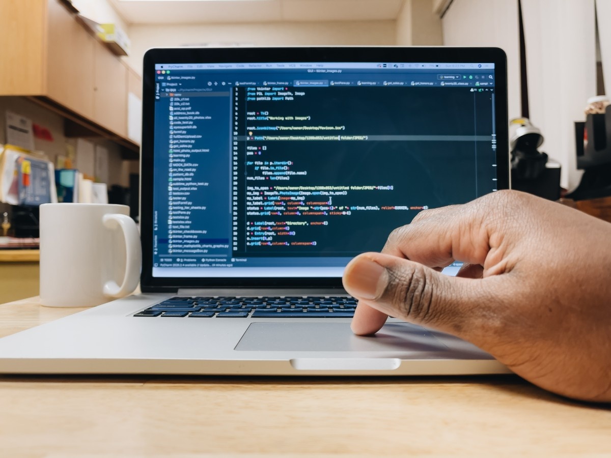 Computer screen displaying structured data markup code and schema implementation